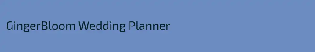 GingerBloom Wedding Planner